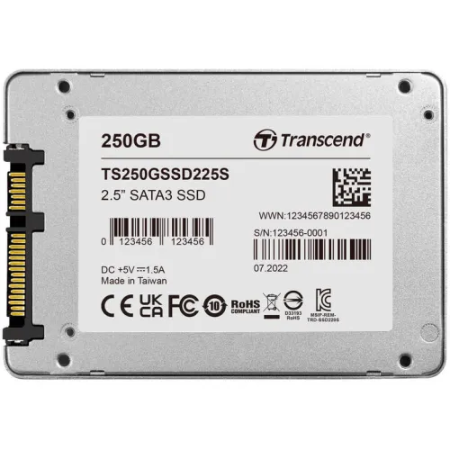 Transcend 225S 250GB 2.5 Inch SATA III SSD