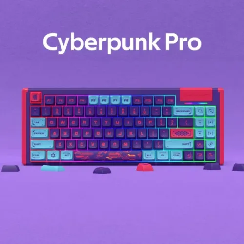 DUSTSILVER K84 CYBERPUNK PRO TKL 75% RGB BACKLIT MECHANICAL KEYBOARD (BLACK SWITCH)