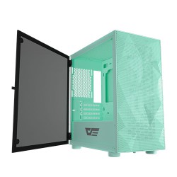 Aigo DarkFlash DLM21 MESH Mint Green Tempered Glass Micro ATX Casing