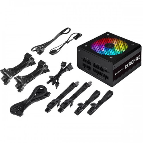 Corsair CX750F RGB 750 Watt 80 Plus Bronze Certified Fully Modular RGB Power Supply