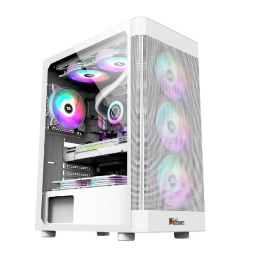 PC Power PG-H350 Icy Mesh ATX Gaming casing (White)