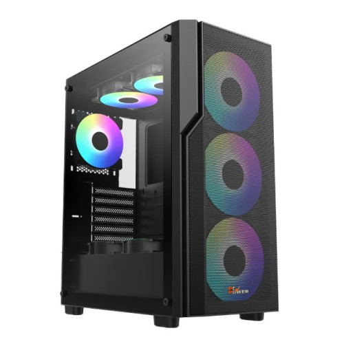 PC Power PG-H450 Zero Mesh ATX Gaming Casing (Black)