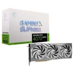 MSI NVIDIA GeForce RTX 4070 SUPER 12G GAMING X SLIM WHITE 12GB GDDR6X Graphics Card