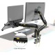 North Bayou F160-FP Laptop Mount with Adjustable Tray for 10-17”Notebook, Full Motion Arm