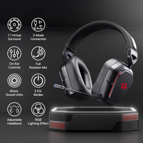 Redragon H868 Detachable Microphone Virtual Sound Gaming Headset