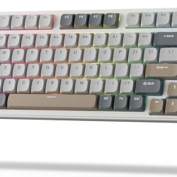 Royal Kludge N80 Low-Profile Tri-Mode RGB Mechanical Keyboard ( PEARLY DAWN)