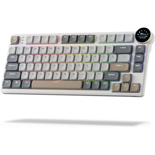 Royal Kludge N80 Low-Profile Tri-Mode RGB Mechanical Keyboard ( PEARLY DAWN)