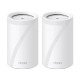 TP-Link Deco BE65 BE11000 Mbps 2.5G Tri-Band Wi-Fi 7 Mesh Router (2-Pack)