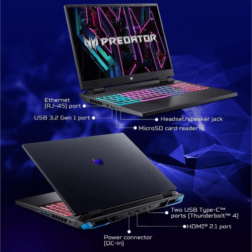 Acer Predator Helios Neo 16 PHN16-71-59WX Intel 13th Gen Core I5-13500HX 16GB DDR5 Ram 512GB Gen4 NVME RTX 4050 6GB GDDR6 16 Inch WUXGA IPS 165HZ Gaming Laptop