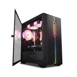 Aigo DarkFlash DLM23 Mini Tower Tempered Glass Micro-ATX Case