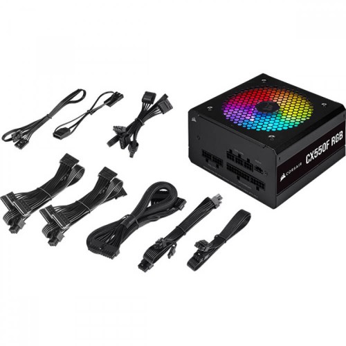 Corsair CX550F RGB 550 Watt 80 Plus Bronze Certified Fully Modular Power Supply