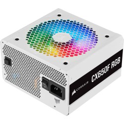 Corsair CX650F RGB 80 Plus Bronze Fully Modular Power Supply (White)