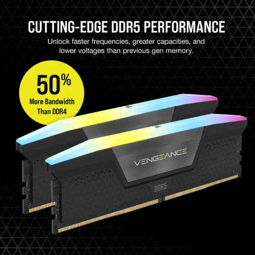 CORSAIR VENGEANCE RGB 16GB 5200MHZ DDR5 C40 AMD EXPO DESKTOP RAM