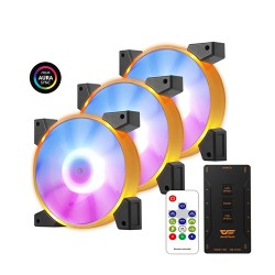 DarkFlash C7 5in1 PC Case Fan RGB LED Adjust IR Remote Quiet Computer Cooler