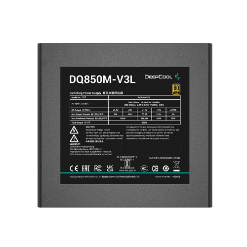 DeepCool DQ850M-V3L 850W 80+ Gold Full Modular Power Supply