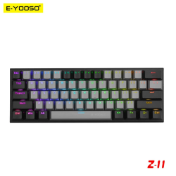 E-YOOSO Z11 Wired 61% Mechanical Keyboard (Black Gray)