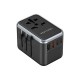 VENTION FJFB0 4-Port 65W GaN Universal Travel Adapter - Black