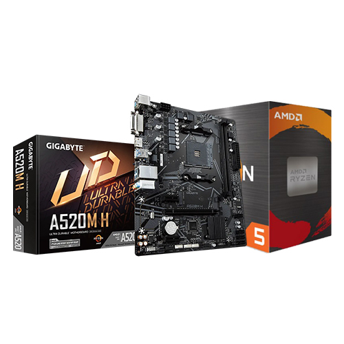 GIGABYTE A520M H AMD Ryzen 5 5600G Combo