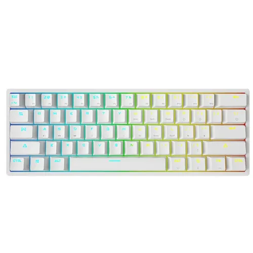 LEAVEN K620 Wired (Full White) Hot-swappable Gaming Mechanical Keyboard