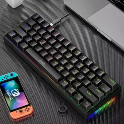 LEAVEN K620 Wired (Full Black) Hot-swappable Gaming Mechanical Keyboard