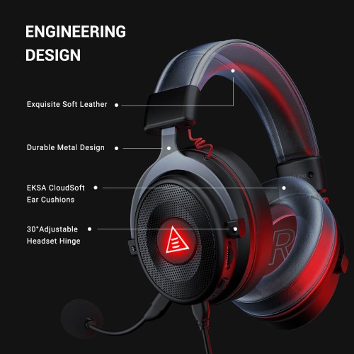 EKSA E900 Pro 7.1 Virtual Surround Sound Gaming Headset (Upgraded)