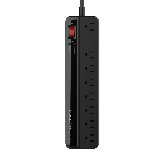 LDNIO SU8440 Surge Protector With 8 Outlets and 4 USB Ports Flat Plug Extension Cord (1875W/15A)