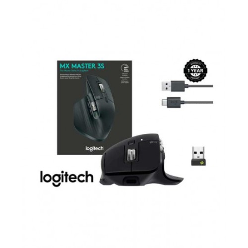 Logitech MX Master 3S Advanced Wireless Mouse (Graphite)