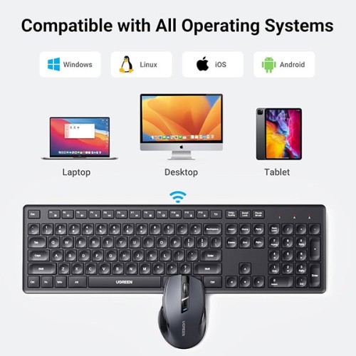 Ugreen MK006 (35740) Wireless Keyboard and Mouse Combo