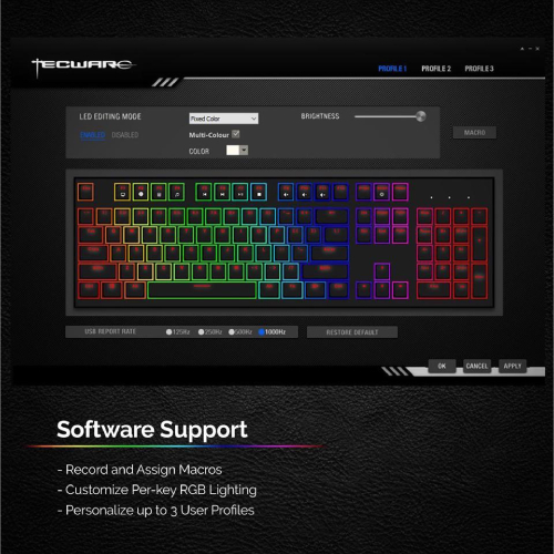 Tecware Phantom RGB TKL Hotswappable Mechanical Keyboard