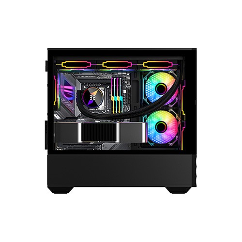 1STPLAYER D7 M-ATX RGB Gaming Case (Black)