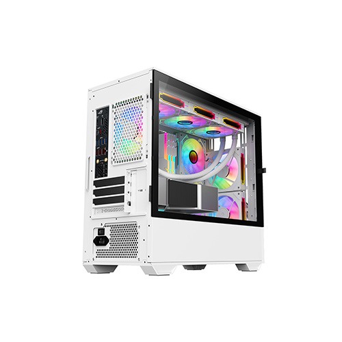 1STPLAYER D7 M-ATX RGB Gaming Case (White)