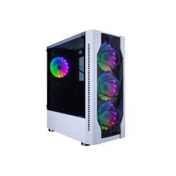 1STPLAYER DK-D4 ATX GAMING CASE WITH 4 FANS (WHITE)