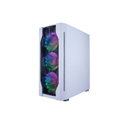 1STPLAYER DK-D4 ATX GAMING CASE WITH 4 FANS (WHITE)