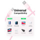 UGREEN US387 (60625) USB-C to Lightning Silicone Cable 1m (Pink)