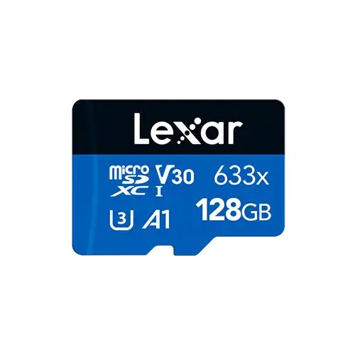 Lexar High-Performance 633x 128GB MicroSDXC UHS-I Memory Card with Adapter