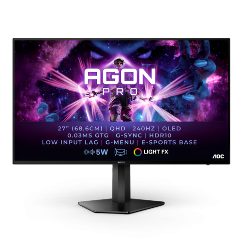 AOC AGON PRO AG276QKD 26.5" 480Hz QHD OLED Gaming Monitor