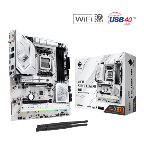 ASRock X870 STEEL LEGEND WiFi AM5 DDR5 ATX Motherboard