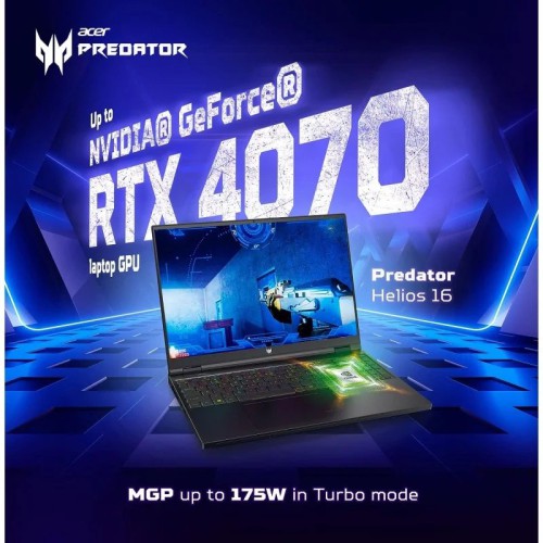 Acer Predator Helios 16 PH16-71-74MN NH.QJRSI.001 13th gen i7-13700HX 32GB 1TB RTX 4070 8GB GDDR6 16 Inch Gaming Laptop (Obsidian black)