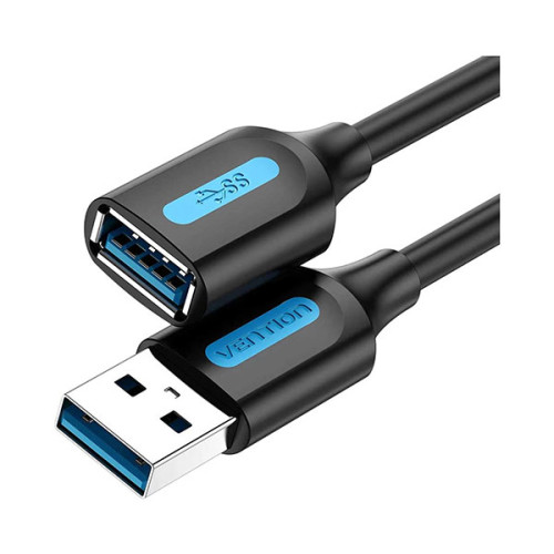 VENTION CBHBG USB 3.0 A Male to A Female Extension Cable 1.5M Black PVC Type