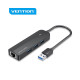 VENTION CHNBB 3-Port USB 3.0 Hub with Gigabit Ethernet Adapter 0.15M BLK