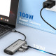 VENTION CNBHB Type-C to HDMI/USB-3/PD Converter 0.15M Gray Metal Type