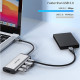 VENTION CNBHB Type-C to HDMI/USB-3/PD Converter 0.15M Gray Metal Type