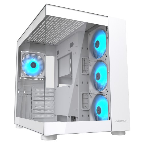 Cougar FV150 RGB Dual Chamber Mid Tower ATX Gaming Casing White