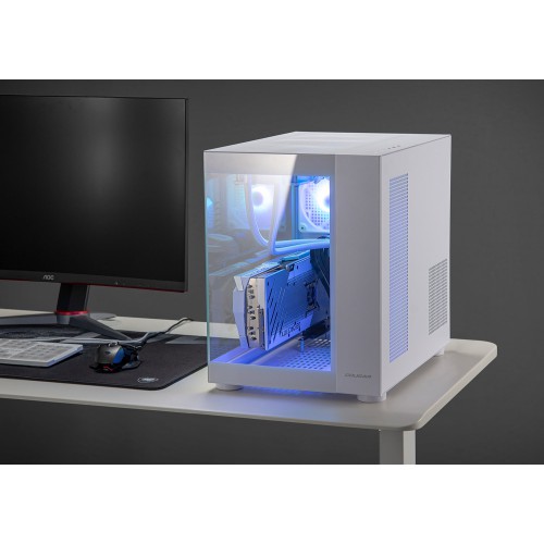 Cougar FV150 RGB Dual Chamber Mid Tower ATX Gaming Casing White