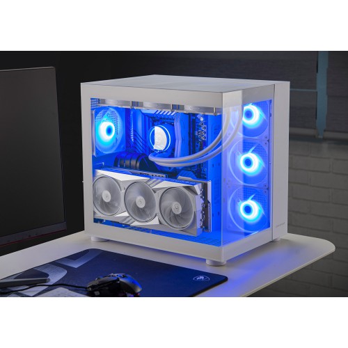 Cougar FV150 RGB Dual Chamber Mid Tower ATX Gaming Casing White