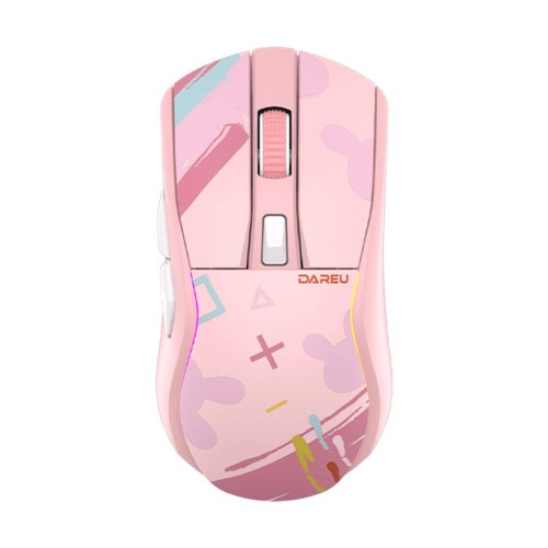 Dareu A950 Tri-mode Gaming Mouse With Charging Dock (Pink)