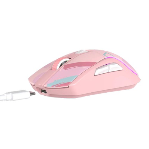 Dareu A950 Tri-mode Gaming Mouse With Charging Dock (Pink)