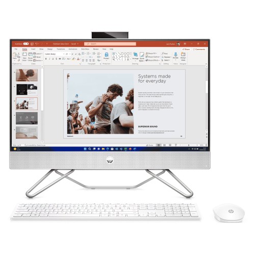 HP ProOne 240 G9 Core i7-1255U 16GB RAM 512GB SSD Intel Iris X Graphics 23.8 Inch FHD AIO PC (White)