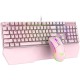 Havit KB389L Mechanical Gaming Wired Keyboard And Mouse Combo Pink