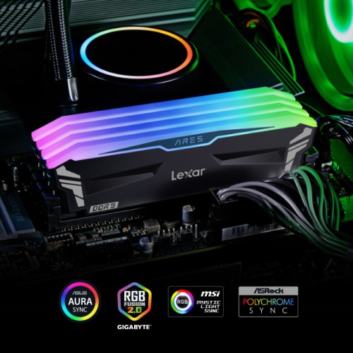 Lexar ARES 32GB (16x2) 6000Mhz DDR5 RGB Gaming Desktop RAM